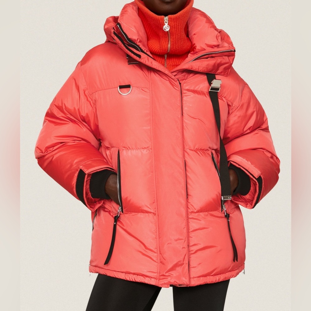 Shoreditch Ski Club Snow Coat Coral Willow Puffer Ski Jacket